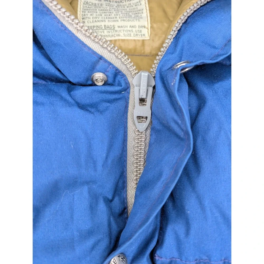 Vintage 80's The North Face‎ Brown Label Down Puffer Jacket Blue Mens Large